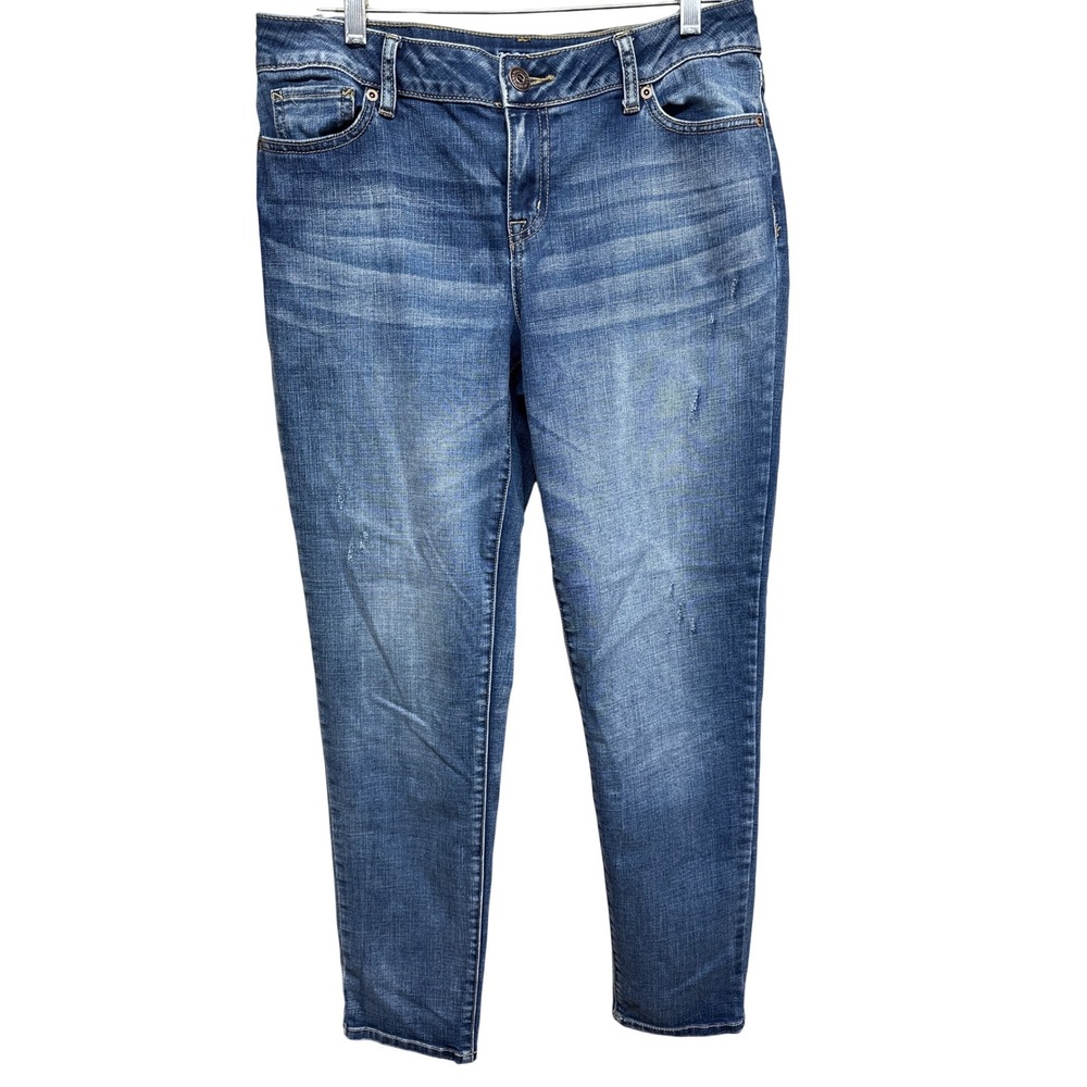 Maurices Womens Blue Denim Jeans Size 7 8 Slim‎ Fit Stretch Medium Wash